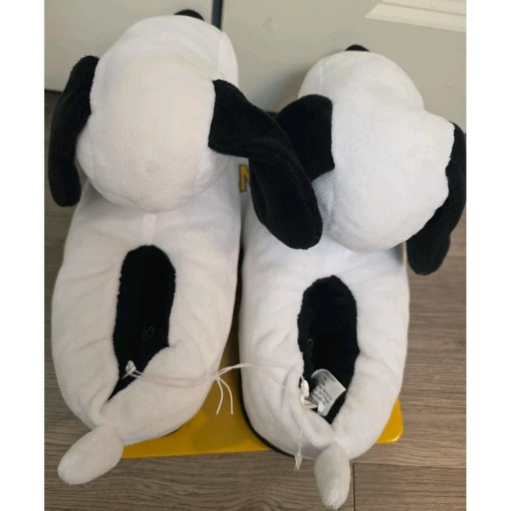 Peanuts Snoopy kids Plush‎ Slippers indoor house shoes AU 2/3 New